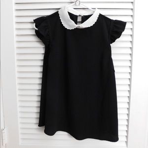 Black collared dress shirt